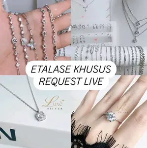 Luxesilver05- Etalase Khusus Request Live - Silver S925 Lapis Emas Putih 18K