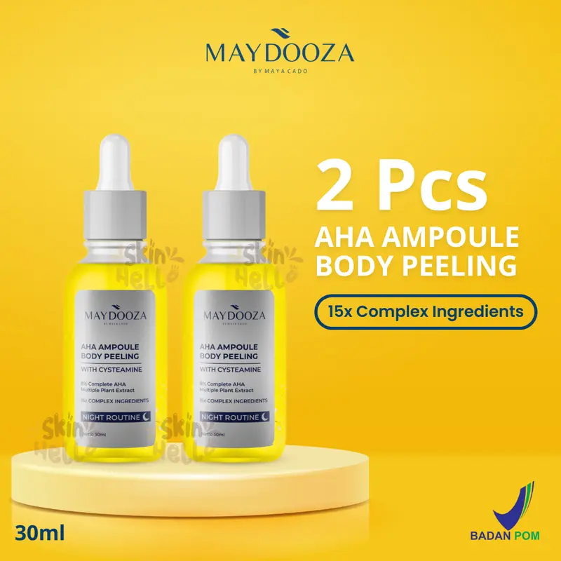 MAYDOOZA - SERUM GOLKER 2 PCS | AHA AMPOULE BODY PEELING WITH CYSTEAMINE | NIGHT ROUTINE 0