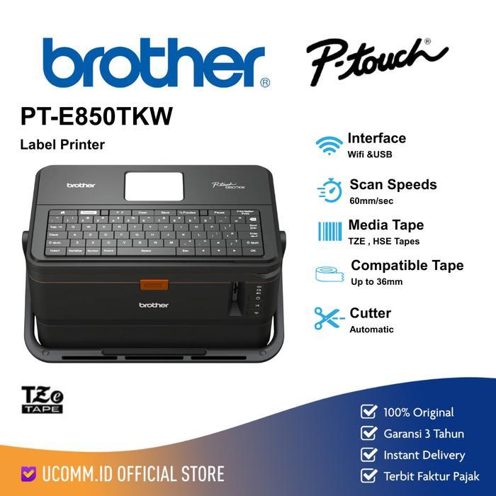 Promo BROTHER Printer Label PT E850TKW E 850TKW Wireless LAN Auto Cut ...