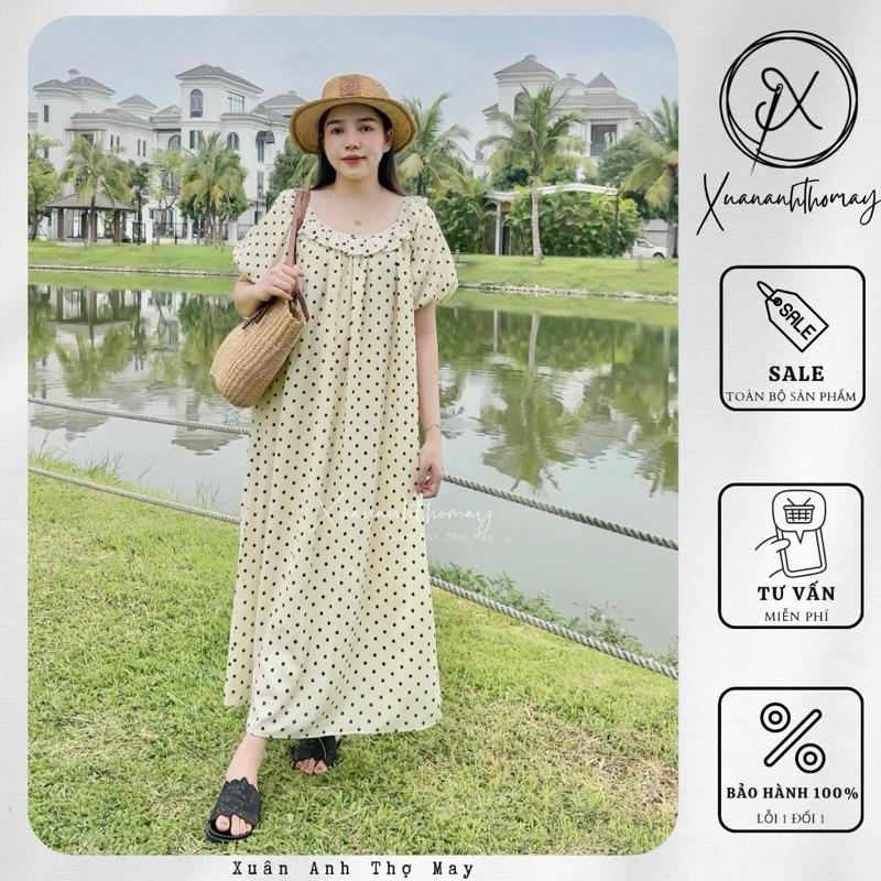 Váy chấm bi cổ bèo - Xuananhthomay
