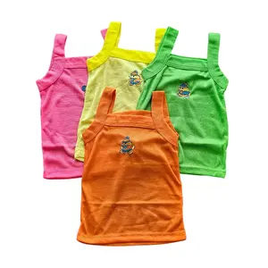 12PCS dan 6PCS Kaos Dalam Anak Perempuan Singlet Dalaman Harian Berwarna Size S,M,L,XL Fashion Atasan