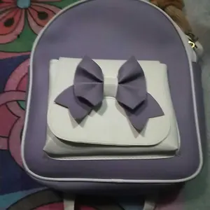 Tas Ransel Wanita Cantik - Tas Sekolah & Anak - Tas Dewasa dengan Pita Cantik - Warna Pink & Putih - Desain Modern