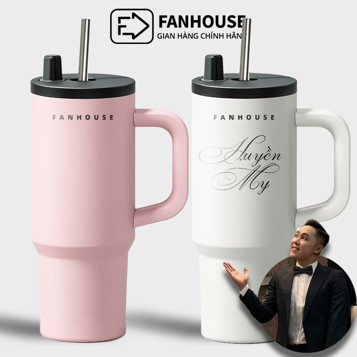 [Vinhbanhbo] Ly giữ nhiệt Star dung tích 710ml chất liệu inox 316 ống hút Inox linh động Fan House khắc tên theo yêu cầu