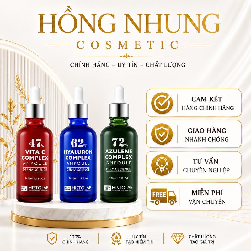 Serum Histolab 62% Hyaluron - 47% Vita C - 72% Azulene Complex Hàn Quốc 50ml