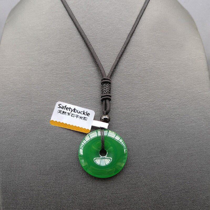 Product Introduction of Warm male big white pendant men and women couple pendant Necklace safety buckle lucky pendant ( Free Rope ) 15
