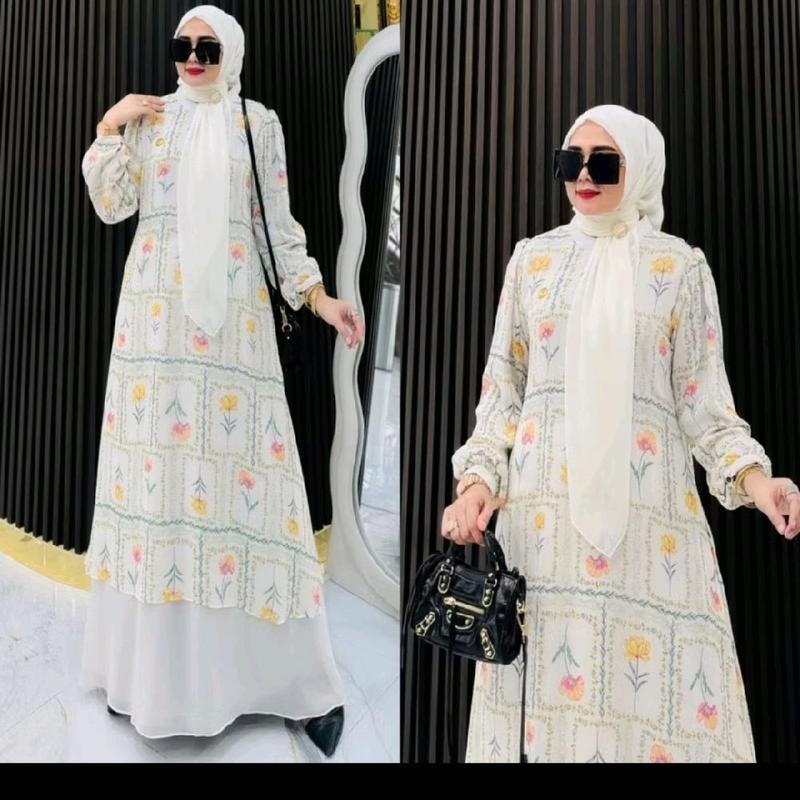 COD DRESS LAYLA SET HIAJB SEGIEMPAT CANTIK MEWAH ELEGAN TERBARU MOTIF LIMITED EDITION 2