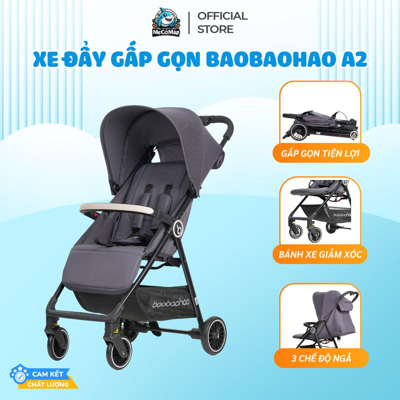 Xe Đẩy Cho Bé Chính Hãng Baobaohao A2, Xe Đẩy Gấp Gọn Điều Chỉnh 3 Tư Thế, Có Giảm Xóc An Toàn