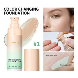 Lakerain Color Changing Liquid Foundation Hides Wrinkles & Lines, BB Cream Makeup Base Concealer Cover Moisturizing Fluid for all Skin Tone