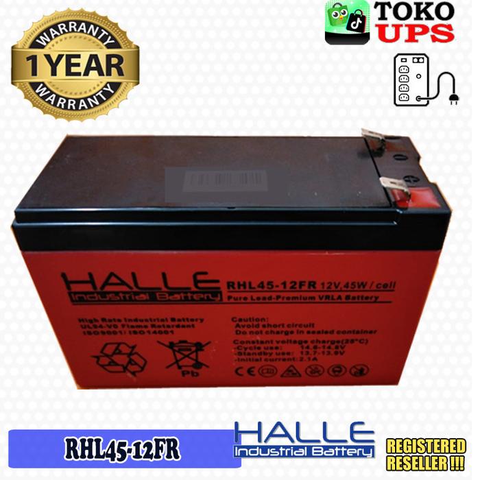 Gambar Battery UPS HALLE RHL45-12FR 12V 45W 12V 9AH VRLA Industrial Battery - Bubble dari TokoUPS Kota Administrasi Jakarta Pusat Tokopedia