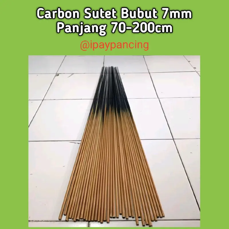 Carbon Sutet Bubut 2 meter 7mm Bahan Joran 0