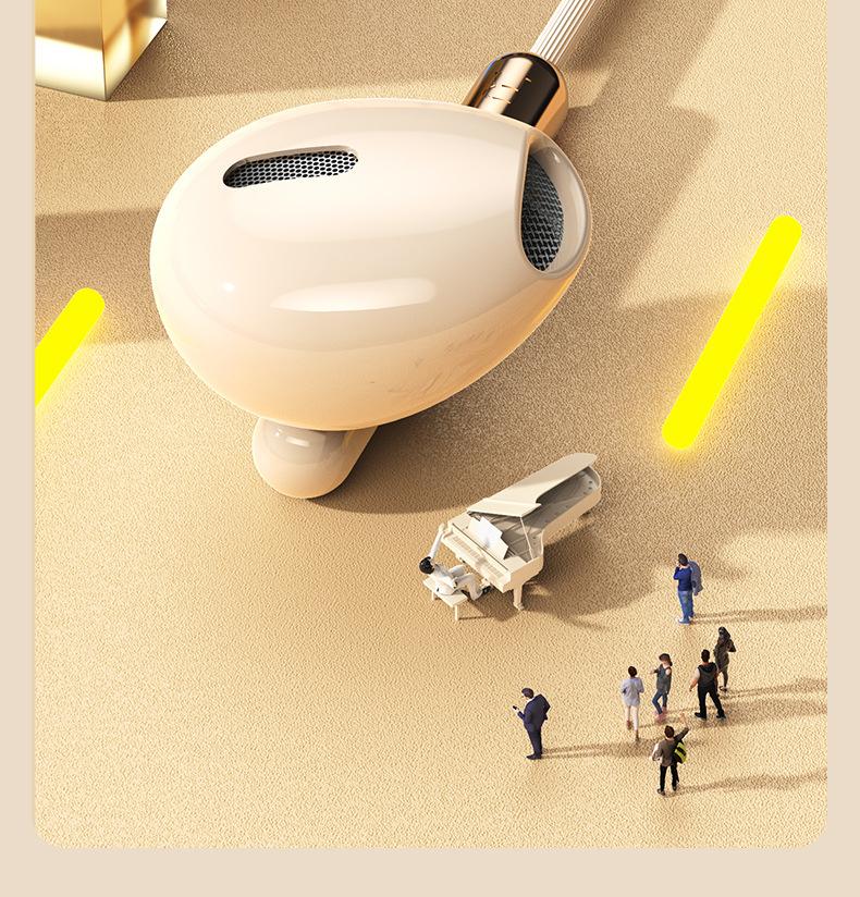 P15 Headset Kabel HIFI Stereo, Earphone Wired Tipe-C & 3.5mm, Earbuds dengan Mikrofon, Headphone Suara Jernih untuk HP