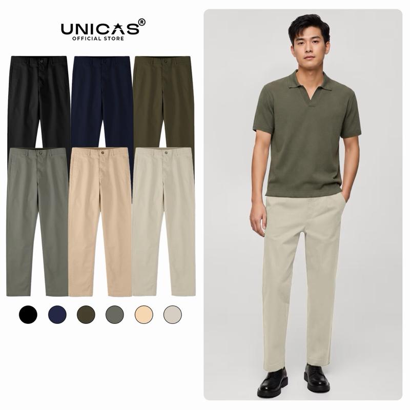 UNICAS Quần Dài Nam Kaki Cotton Mềm Thoáng Mát Form Regular Fit Suông Basic-UNI_QDK003