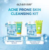 Gambar [2 PCS] Azarine Acne Prone Skin Cleansing Kit (Calmoist Micellar Water + Sunscreen) | Bundle Pembersih Wajah dan Tabir Surya Kulit Berjerawat Berminyak Tidak Perih di Mata - Calmoist Micellar Water, Hydrasoothe Gel 30 ml dari azarinecosmetic Kab. Sidoarjo 1 Tokopedia