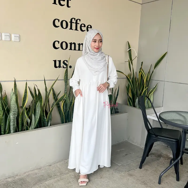 RAYA Dress Syari Fashion Wanita Muslim By Pretty Petals Gamis Lebaran Dewasa 5