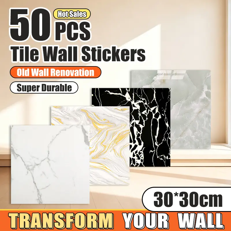 50pcs Wallpaper dinding VINYL Marble 30 x 30 cm / Lantai Vinyl Keramik Marbel Granit / Stiker Lemari Cabinet Marbel
