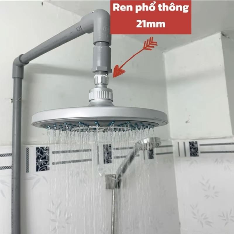 Vòi sen tắm đứng vòi hoa sen TRÒN kích thước 15cm 20cm chất liệu nhựa ABS cao cấp siêu bền