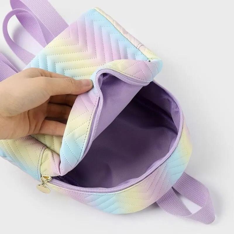 Product Introduction of Fashion PU Mini Backpack Small Gradient Small School Bag Large Capacity Travel Rucksack 13