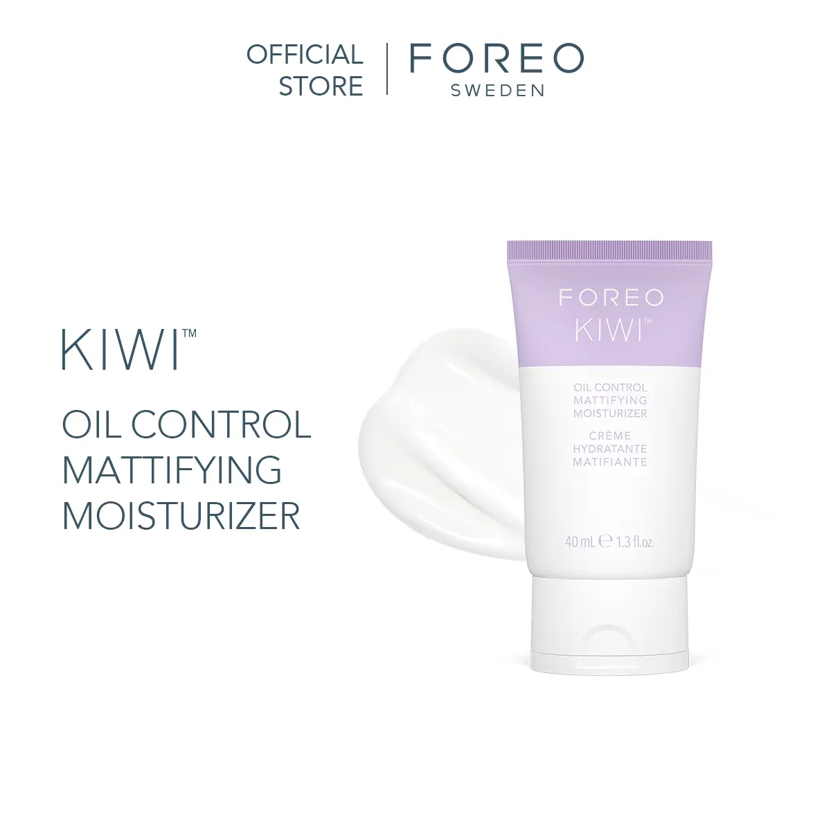 FOREO KIWI Oil Control Mattifying Moisturizer - Aftercare for Microdermabrasion Machine & Blackhead Extractor Pore Vacuum Skincare Tools - For Oily skin with Acne - Dermatologist tested - Vegan, 40 ml