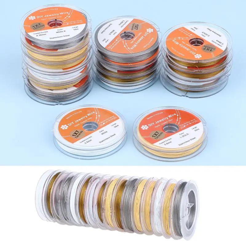 50meter / cuộn 0.3/0.38/0.5/0 a. 6 mm màu vàng rhodium bằng thép không gỉ sợi…