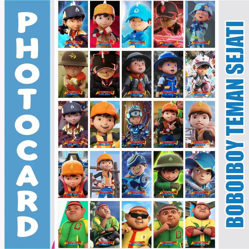 100 Pcs Photocard Boboiboy dan Teman-temanya Bonus Innerslave 3