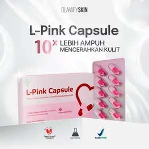 [READY LANGSUNG KIRIM] L-PINK CAPSULE GLAWFYSKIN COLLAGEN SUPLEMEN PEMUTIH PENCERAH KULIT