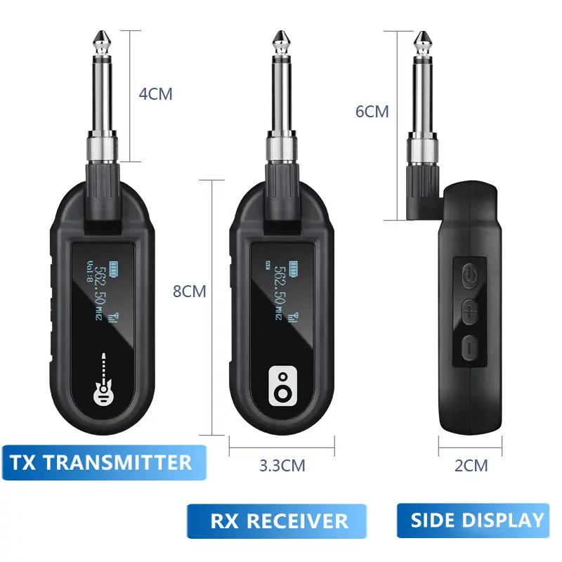 Pemancar mikrofon instrumen gitar listrik penerima peluncuran nirkabel kayu pickup gitar audio bass transmisi pipa rambut mic  suara jernih 7