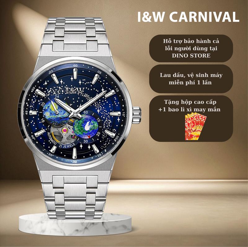 Đồng Hồ Cơ Nam I&W Carnival IW708G ( Bảo hành chính hãng 3 năm- Chống nước chuẩn 5ATM )