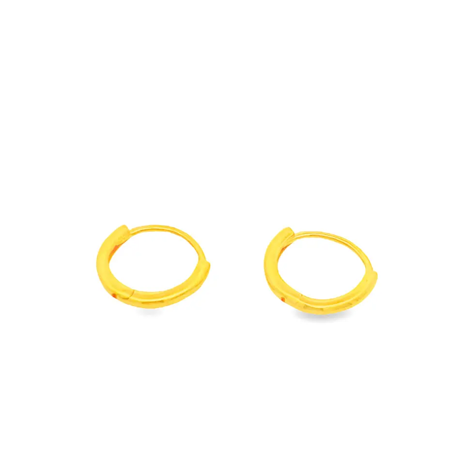 Top Cash Jewellery 916 Gold Loop Earrings