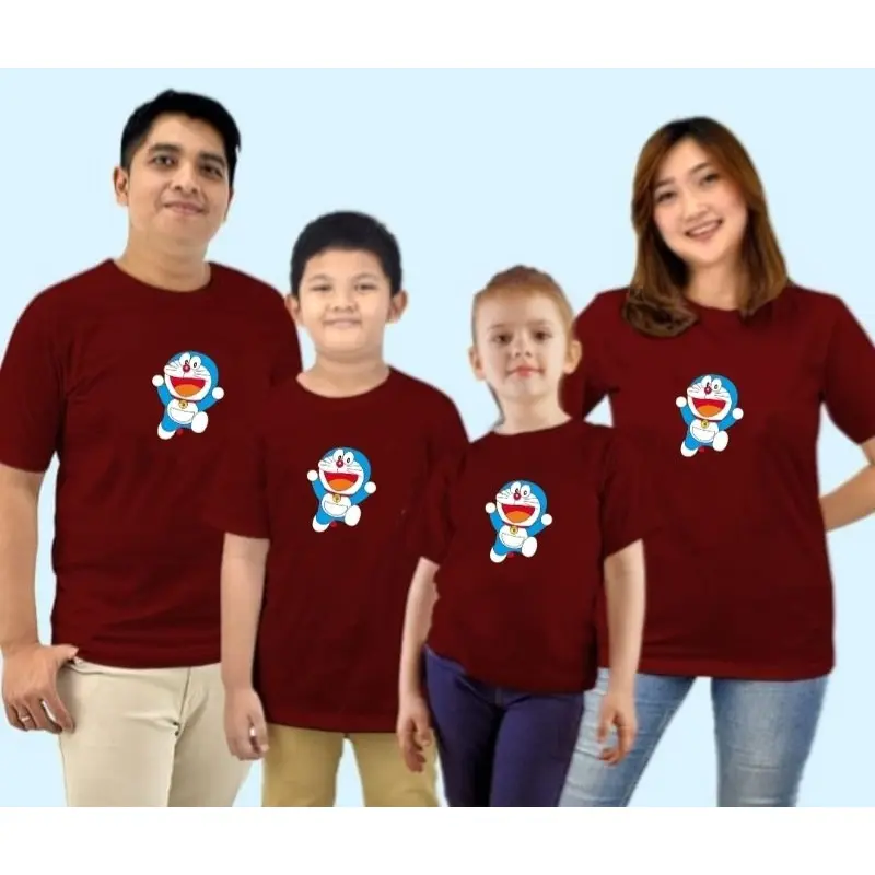 KAOS FAMILY COUPLE DORAEMON HAPPY (HARGA 1 PCS) / BAJU COUPLE / BAJU KEMBARAN / BAJU KELUARGA / T-SHIRTS / COTTON COMBED 3