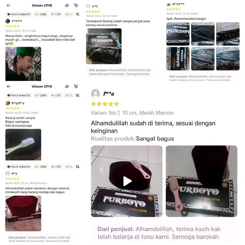 Peci Tinggi 7 cm - Beludru Halus dan Tebal Berkualitas Premium Model AC -  Kopiah Polos Muslim Pria Dewasa - Songkok Purboyo Warna Hitam, Putih, Merah Maron, Biru, Hijau, Kuning, Merah Cabe 7