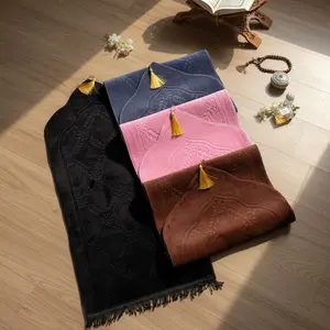 SAJADAH KUBAH POLOS ANTI SLIP UKURAN MEDIUM 100X50CM || SAJADAH RINGAN HALUS DAN LEMBUT