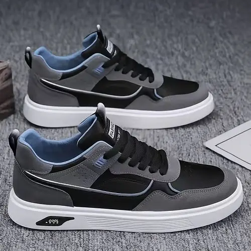 Zapatillas de tenis nuevas para hombre, calzado informal con estilo, zapatillas de running con cordones cómodas y versátiles, suela suave y antideslizante, adecuadas para diversas ocasiones informales. - Foto 8