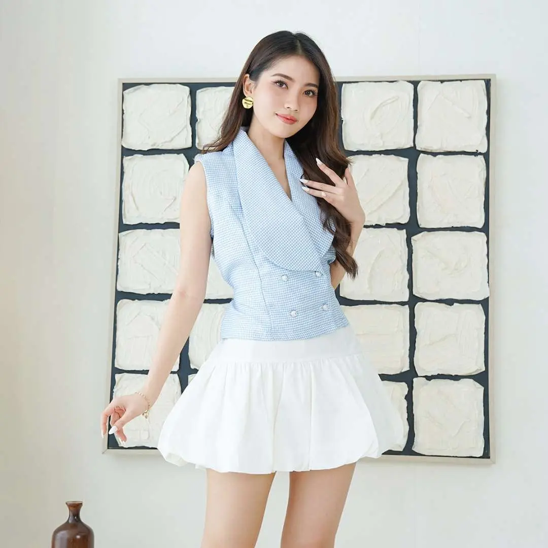 Vest Tweed Grace / Atasan Rompi Vest Wanita / Premium Basic Vest Top / Casual Vest Top / Blouse Casual Wanita