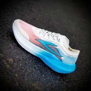 Zevma Rausta Speed .1 White Blue - Sepatu Olahraga Running Lari Pria Wanita Sneakers Kasual Senam