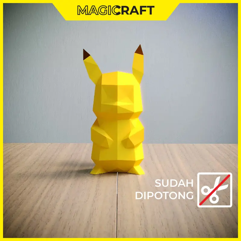 MAGICRAFT 3D Papercraft Pokemon Pikachu Kerajinan Tangan Kertas DIY Miniatur Art And Craft Paper Craft 1