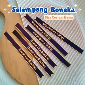 SELEMPANG GRADUATION 10 PCS SLEMPANG UNTUK BONEKA MINI BOUQUET WISUDA Cowok Beraneka warna