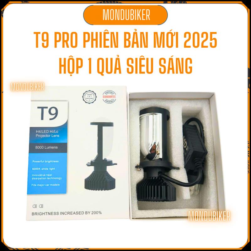 Đèn Led Pha Bi Cầu Mini T9 bản cao cấp 2025 chân H4 Gắn Oto, Xe Máy Bảo Hành 12 Tháng Giá 1 Bóng Đèn Pha Phụ Tùng