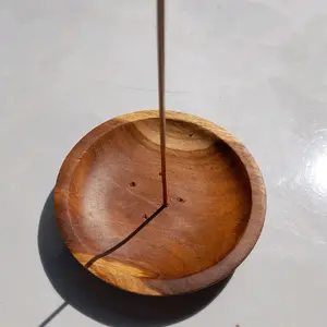 JOWO online tempat dupa bulat 10cm kayu jati