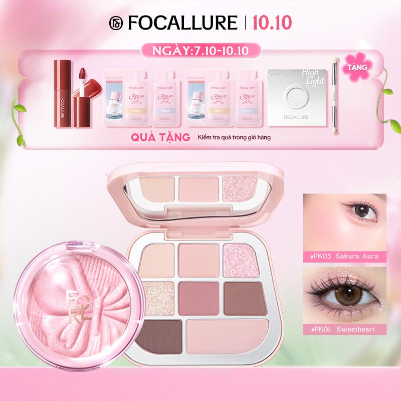 【NEW]  Focallure  Bộ Trang Điểm Má hồng+Bảng mắt màu   2 Món Spring Glow
