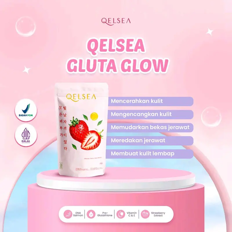 College Qelsea Qbast 60gr suplemen makan mencerahkan wajah dan tubuh 3