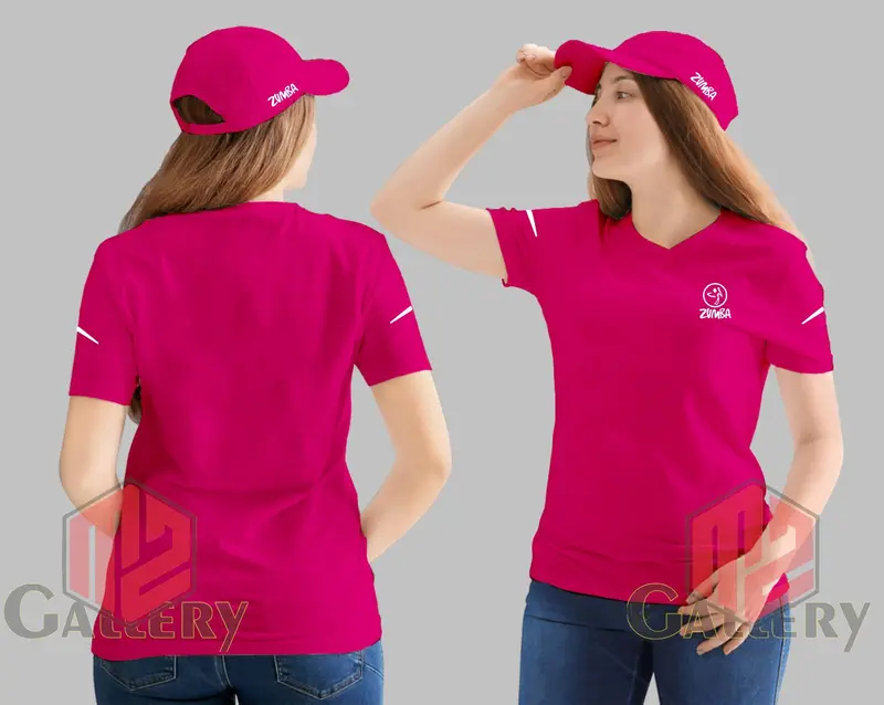 Satu set kaos dan topi olahraga wanita zumba aerobic set baju atasan wanita senam bola volly basket jogging lari pagi jalan santai terbaru Sport Futsal 2
