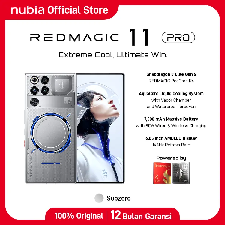 [NEW PRODUCT SPECIAL CREATOR] Handphone Gaming REDMAGIC 11 PRO 5G Snapdragon 8 Elite Gen 5 RAM 16GB + ROM 512GB Liquid Cooling