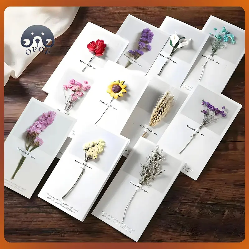 Dried Flower Greeting Card Birthday Dried Flower Gift Card Full Of Stars Elegant Floral Greeting Card Business Greeting Invitation Greeting Card