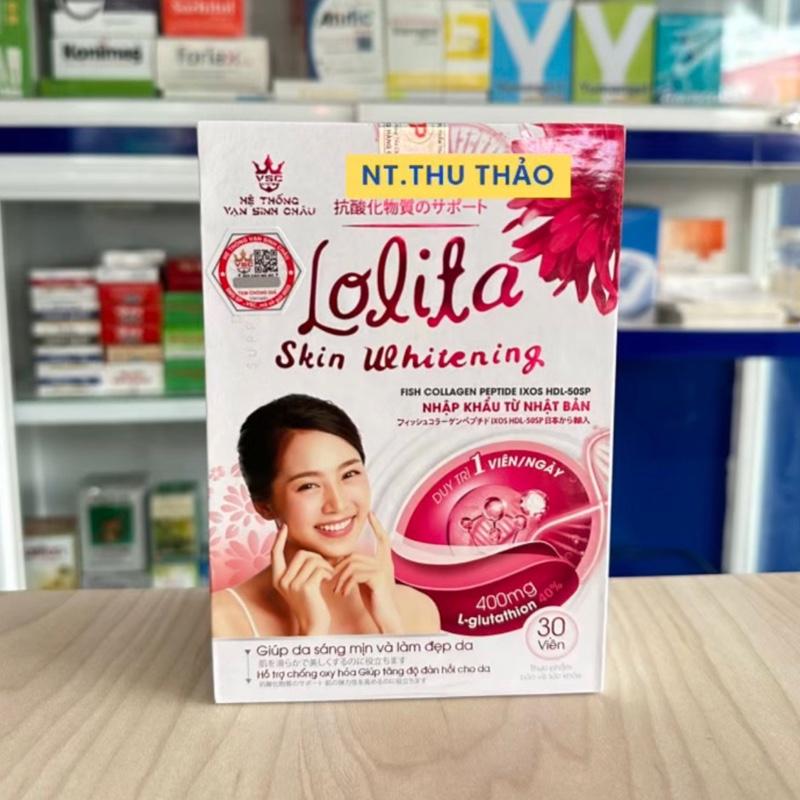 Viên uống Collagen Glutathione Lolita hỗ trợ sáng đẹp da giảm nám da nhăn da khô da
