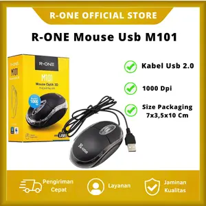 R-ONE Mouse USB Kabel Black Komputer Computer Laptop Pc