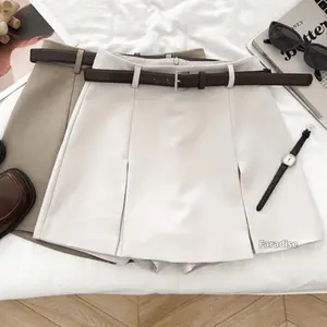 Zhara Skort Basic Wanita Free Belt RokCel Polos Pendek - Rok Celana Wanita Korean Style Terbaru