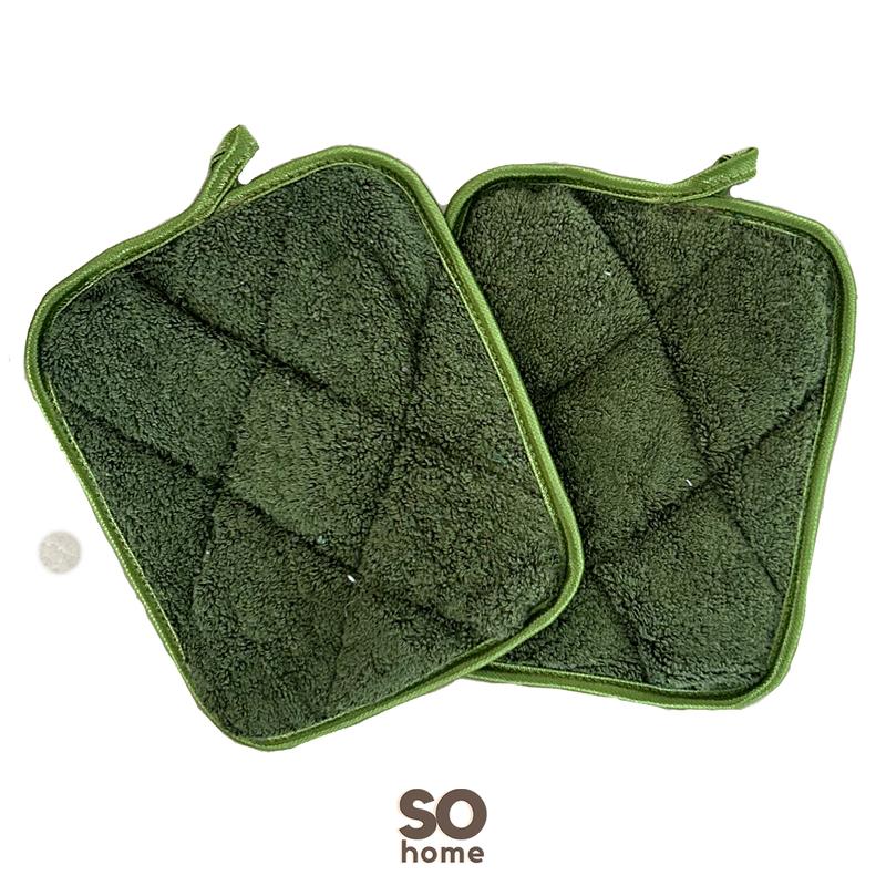 So Home sohome 1 Set 2 Pcs Cempal Anti Panas Oven Mitt 15 x 15 cm Jampel Pegangan Panci 7
