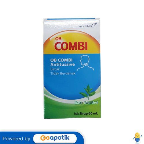 OB COMBI ANTITUSSIVE SYRUP RASA MENTHOL 60 ML