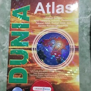 Buku Atlas Dunia Edisi Terbaru 38 Provinsi Terlengkap Ukuran A5 Kertas