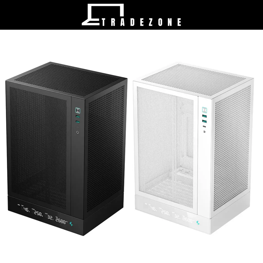 [TradeZone] DeepCool CH170 Digital ITX Desktop PC Case (Black/White)